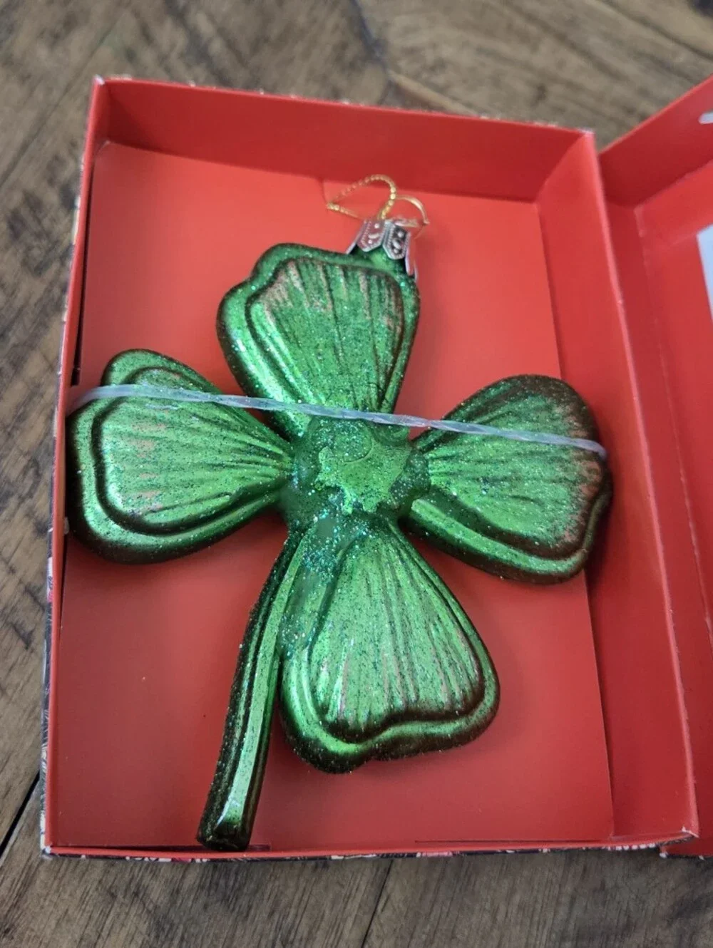 John Derian For Target Four-Leaf Clover Glass Christmas Tree Ornament